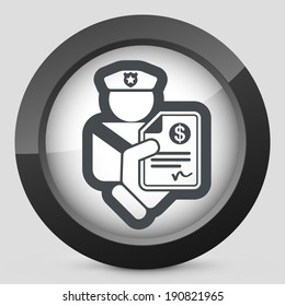 Policeman fine icon