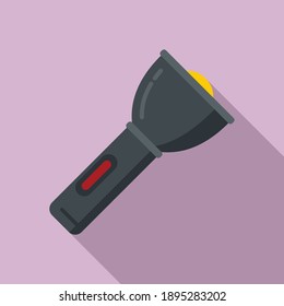 Polizist Taschenlampe Symbol. Flache Illustration des Polizisten-TaschenlampenVektorsymbol für Webdesign