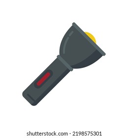 Polizist Taschenlampe Symbol. Flache Illustration des Polizisten, TaschenlampenVektorsymbol einzeln auf weißem Hintergrund