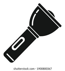 Policeman flashlight icon. Simple illustration of policeman flashlight vector icon for web design isolated on white background