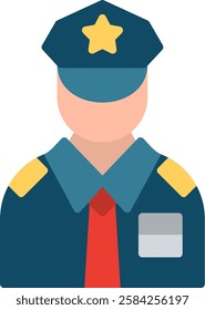 Policeman Flat Illustration Vector Design