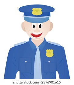 Policeman. front view. vector illustration