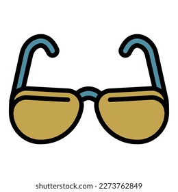 Policeman glasses icon outline vector. Police cop. Justice digital