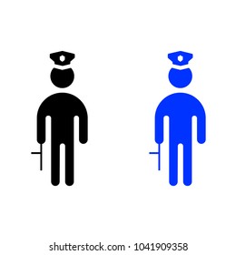 Policeman glyph icon