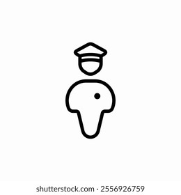 policeman guard icon sign vector