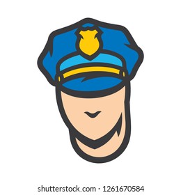 Policeman head sign