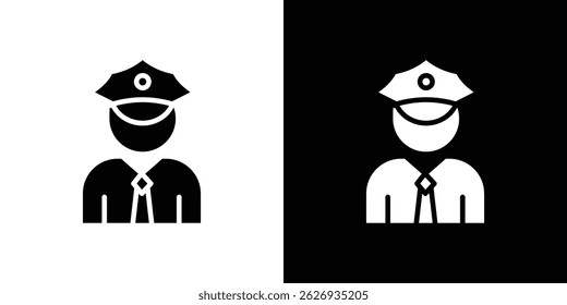 Conceito de ícone de policial, ilustração de vetor