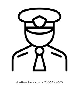 Policeman icon line style. vector illustration graphic