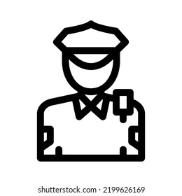 policeman icon or logo isolated sign symbol vector illustration - high quality black style vector icons
