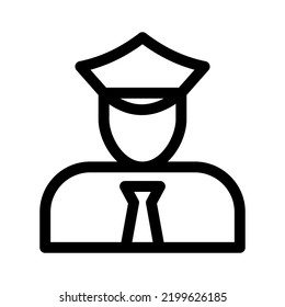 policeman icon or logo isolated sign symbol vector illustration - high quality black style vector icons
