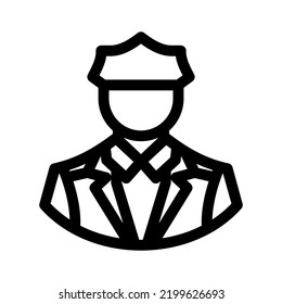 Polizeisymbol oder Logo einzeln auf Zeichen, Vektorgrafik - hochwertige Vektorsymbole im schwarzen Stil
