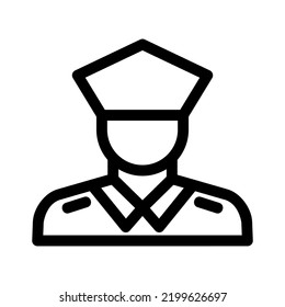 policeman icon or logo isolated sign symbol vector illustration - high quality black style vector icons
