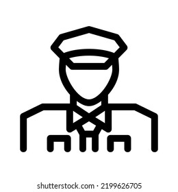 policeman icon or logo isolated sign symbol vector illustration - high quality black style vector icons
