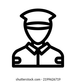policeman icon or logo isolated sign symbol vector illustration - high quality black style vector icons
