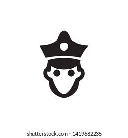 Policeman icon. Security person sign