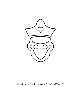 Policeman icon. Security person sign