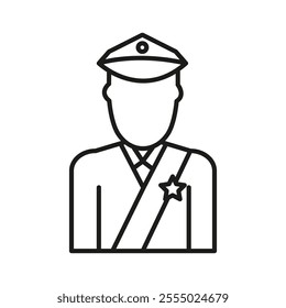 Policeman icon Symbol mark in Outline style