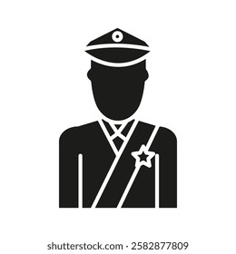 Policeman icon Symbol mark in Outline style