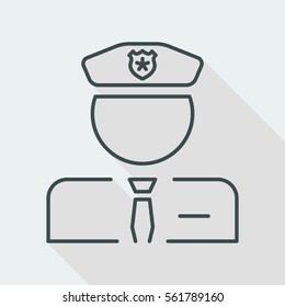 Policeman icon - Thin series