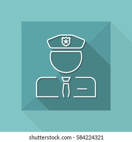 Policeman icon - Thin series