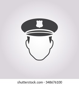 Policeman Icon Vector. 