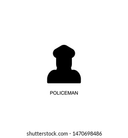 policeman icon vector black design