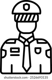 Ícone Do Policial, Ícone De Ilustração Do Vetor Do Policial