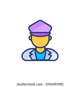 Icono de policía en vector. Logotipo
