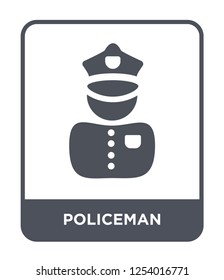 policeman icon vector on white background, policeman trendy filled icons from History collection, policeman simple element illustration