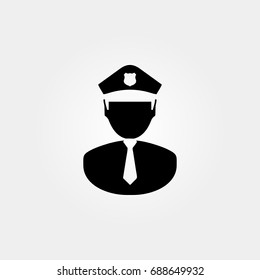 policeman icon. vector sign symbol on white background