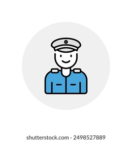 Policeman icon vector stock illustration