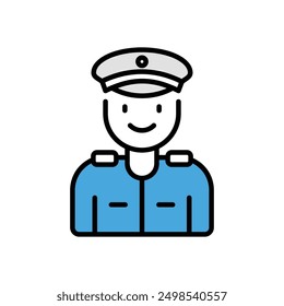 Policeman icon vector stock illustration