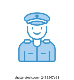 Policeman icon vector stock illustration