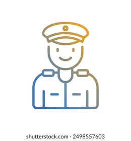 Policeman icon vector stock illustration