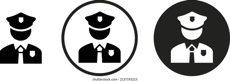 Policeman icon . web icon set .vector illustration