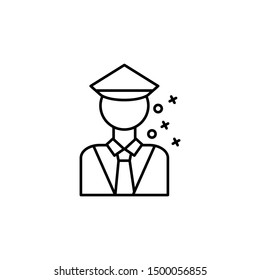 Policeman job man icon. Element of labor icon