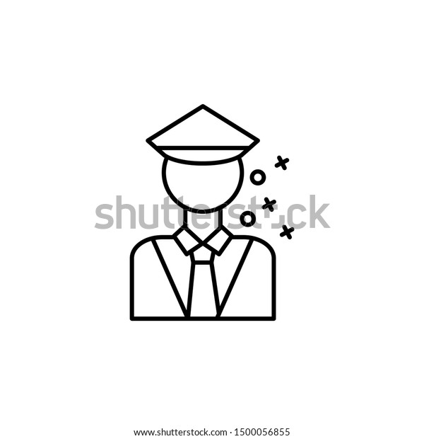 Policeman job man\
icon. Element of labor\
icon