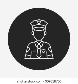 Policeman Line Icon