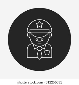 policeman line icon