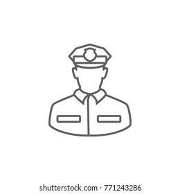 Policeman line icon