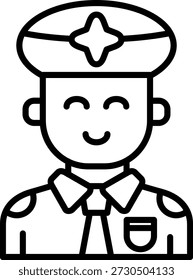 Policeman Line vector Icon Design