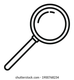 Policeman magnifier icon. Outline policeman magnifier vector icon for web design isolated on white background