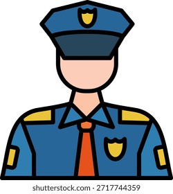 Polizist neuer kreativer Symboldesign-Vektor