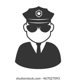 Police Officer Portrait Vector Illustration Isolated Stock Vector ...