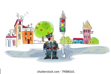 policeman on duty