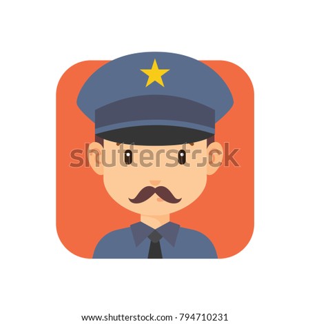 Policeman, people avatar icon