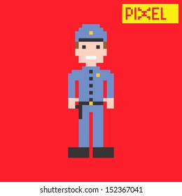 policeman pixel character