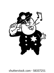 Policeman - Retro Clip Art