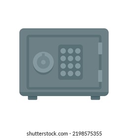 Policeman safe icon. Flat illustration of policeman safe vector icon isolated on white background
