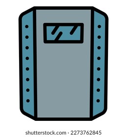 Policeman shield icon outline vector. Police equipment. Guard tools
